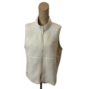 TNA Aritzia Cream Off White Sherpa Vest Size Medium